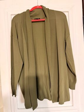 Alfani Olive Knit Cardigan